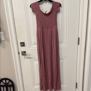 Express Pink Cap Sleeve Cowl Neck Gown